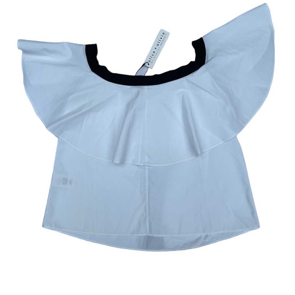 ALICE+OLIVIA Women’s Off-The-Shoulder Short Sleeve Crop Top Size: XS - Picture 5 of 10